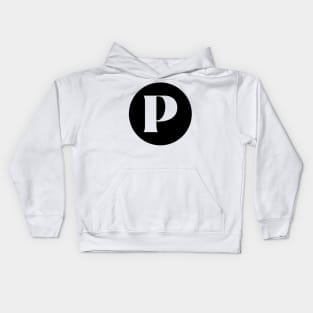 P (Letter Initial Monogram) Kids Hoodie